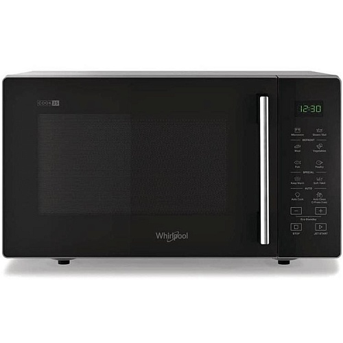 Микроволновая печь Whirlpool MWP 252 SB (25 л, 900 Вт, переключатели сенсор, дисплей, гриль, серебристый/черный)