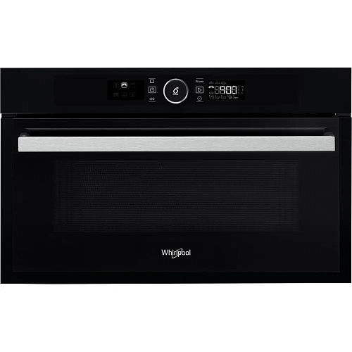 Микроволновая печь встраиваемая Whirlpool AMW 731/NB (Чёрное стекло / 31 литр / ширина - 59,5 см / 1000 Вт / Гриль 800 Вт / JetDefrost 3D)