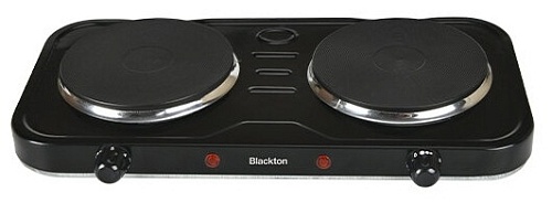Плитка электрическая BLACKTON BT HP218B (2 конфорки / чугун / дисковый нагреватель / мощность 1000Вт+1000Вт / черный)