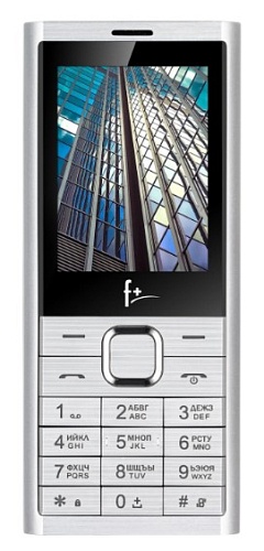 Телефон мобильный F+ B241, серебристый