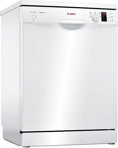Машина посудомоечная отдельностоящая 60 см Bosch SMS25AW05E (Serie2 / 12 комплектов / 2 полки / Расход воды - 9,5 л / ActiveWater / Home Connect)