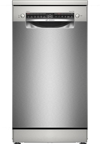 Машина посудомоечная отдельностоящая 45 см Bosch SPS4EMI61E (10 комплектов / 3 полки / Расход воды - 6,7 л / Home Connect / EfficientDry / Серая)