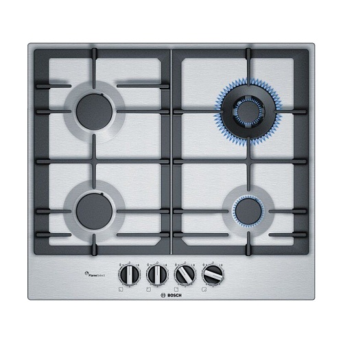 Поверхность газовая Bosch PCH6A5M90 (Serie6 / нерж / чугун / WOK / FlameSelect)