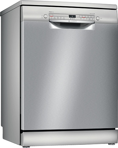 Машина посудомоечная отдельностоящая 60 см Bosch SMS2ITI04E (Serie2 / 12 комплектов / 2 полки / Расход воды - 10,5 л /ExtraDry /Home Connect / Silver)