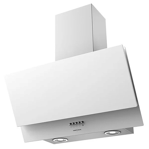 Вытяжка наклонная KRONA Olly 600 white PB (575 м³/ч / 65 Вт / Светодиодное освещение 2x1 Вт / ширина - 59.6 см / белый металл/металл)-0