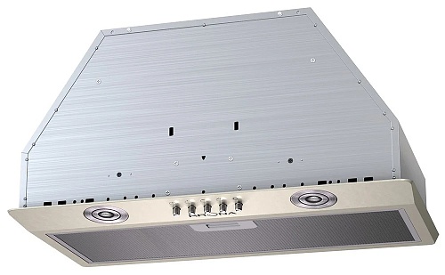 Вытяжка полновстраиваемая KRONA RUNA 600 ivory PB (845 м³/ч / 85 Вт / LED освещение 2x1 Вт/ ширина - 52.5 см / Слоновая кость)-0