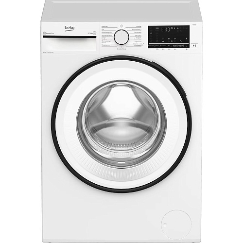 Стиральная машина Beko B3WFR56H2WWB (44,6см / 6,5кг / 1200об / пар SteamCure™ / HomeWhiz®(Bluetooth) / Инверторный мотор ProSmart™ / A)