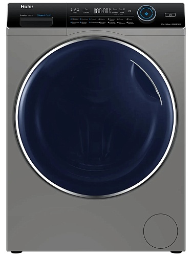 Стирально-сушильная машина Haier HWD80-BP14979S (53,5см / 8/5кг / 1400об / пар / Инверторный Двигатель / Серебро)