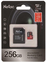 Память micro Secure Digital Card 512Gb class10 V30 UHS I U3 Netac / c адаптером SD /NT02P500PRO-512G-R/-999