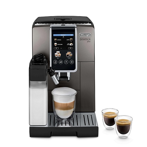 Кофемашина DeLonghi Dinamica Plus ECAM380.95.TB (кофе зерновой, молотый/ 1450 Вт/ 1.8 л/ автоматический капучинатор/ 12 напитков)