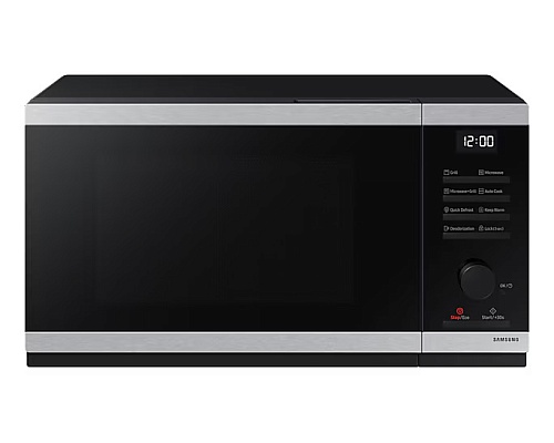 Микроволновая печь Samsung MG23DG4524ATE2 (23 л, 800 Вт, переключатели поворотный механизм, кнопки, гриль 1150 Вт, дисплей, черный/нерж. сталь)