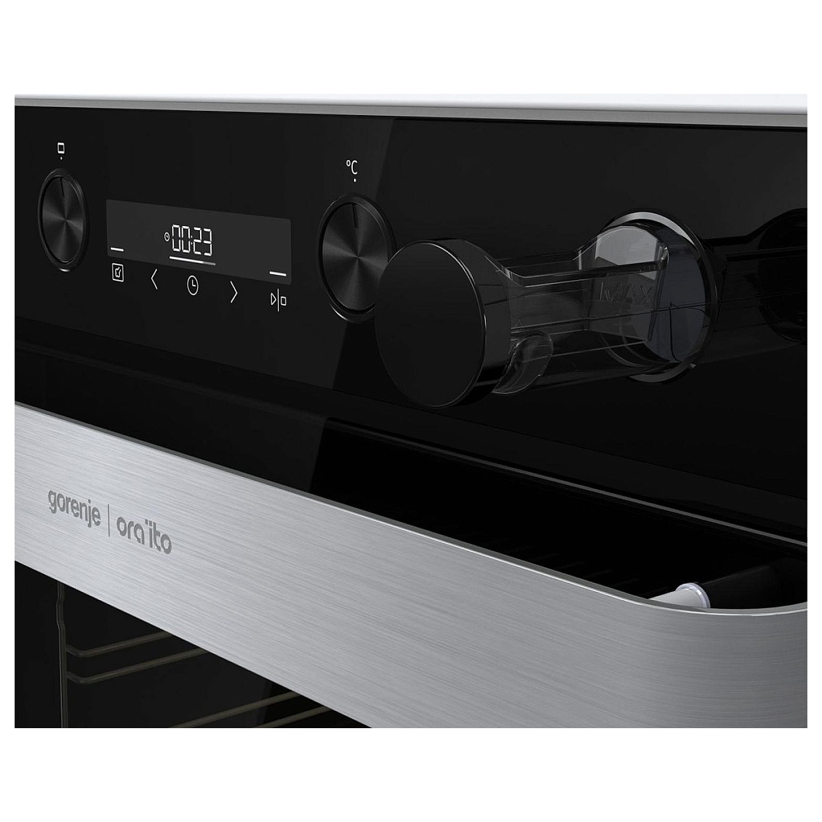 Духовой шкаф с добавлением пара Gorenje BSA6737ORAB (Ora Ïto 2/ Чёрный/ SilverMatte / IconLED / AirFry / AquaClean / GentleBake / каталитич /телескоп)-0