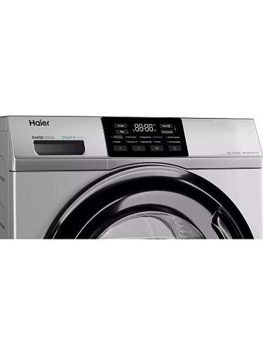Стиральная машина Haier HW70-BP12919S (46 см / 7кг / 1200об / пар / Smart Dual Spray / Invertor / A+++ / Серебро)-3