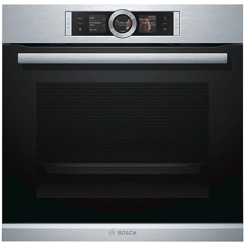 Духовой шкаф Bosch HBG6764S1 (Serie8 / нерж / Pyrolysis / TFT-дисплей / SoftClose / 4D-HotAir)-1