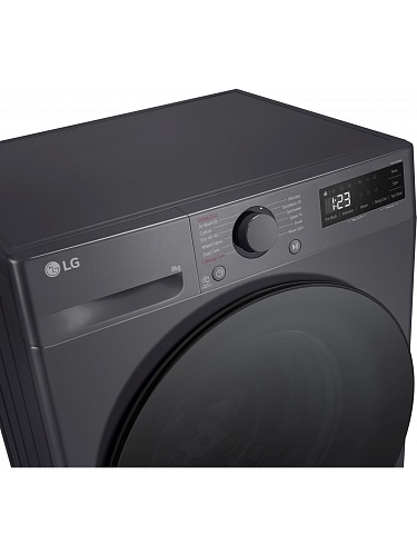 Стиральная машина LG F2WR508S2M (47.5см / 8кг / 1200об / пар / добавление белья / AI DD ™ / Smart Diagnosis / Inverter Direct Drive / A+++ / Чёрная)-6