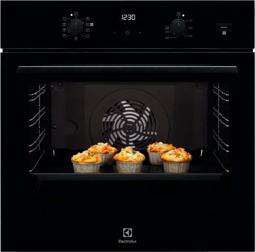 Духовой шкаф с добавлением пара Electrolux EOD5C50Z (SteamBake 600 / 72 л / до 275°C / Чёрное стекло / Катализ / телескоп. напр. (x1))-0