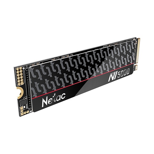 SSD M.2 накопитель 500 ГБ Netac NV5000-t NVMe PCI-E 4.0 x4, TLC, R4800/W2700 МБ/с, 2280, 320 TBW (NT01NV5000t-500-E4X)