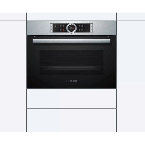 Духовой шкаф Bosch CBG635BS3 (Serie8 / 47 л / до 300 °C / Нерж. сталь + чёрное стекло / AutoPilot 10 / SoftClose / A+ / компактный)-4