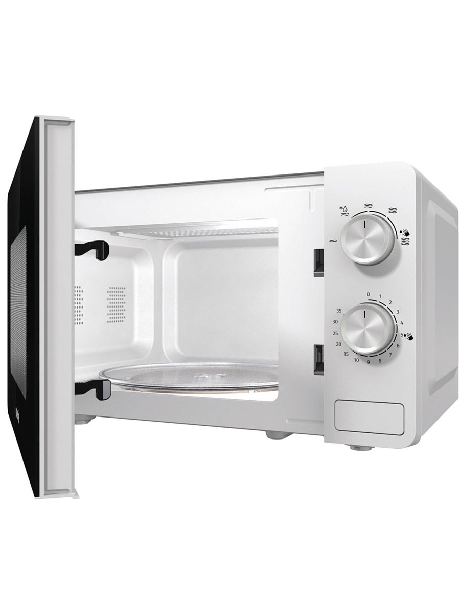 Микроволновая печь Gorenje MO20E1W (Essential / 20 л, 800 Вт, переключатели поворотный механизм, белый/черный)-2
