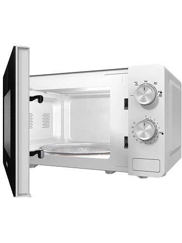 Микроволновая печь Gorenje MO20E1W (Essential / 20 л, 800 Вт, переключатели поворотный механизм, белый/черный)-3