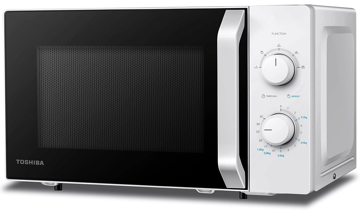 Микроволновая печь Toshiba MW2-MM20P(WH) (20 л, 800 Вт, переключатели поворотный механизм, белый)
