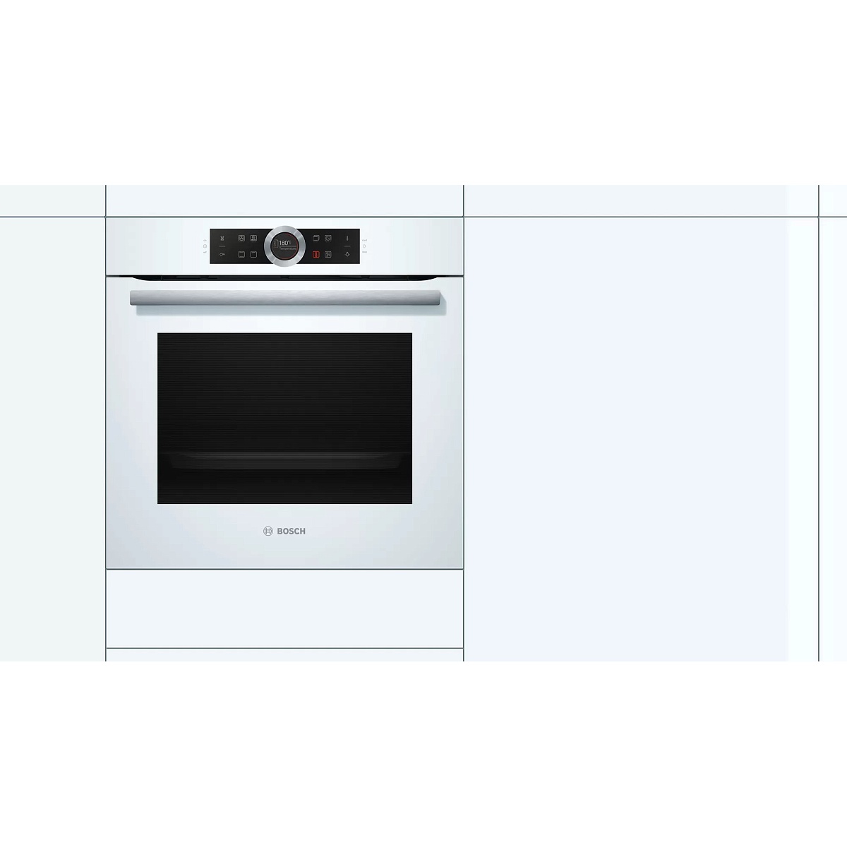 Духовой шкаф Bosch HBG634BW1 (Serie8 / белый / EcoClean Direct / TFT-дисплей / SoftMove / 4D-HotAir)
