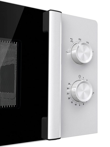 Микроволновая печь Gorenje MO20E1WH (Essential / 20 л, 800 Вт, переключатели поворотный механизм, белый/черный)-4