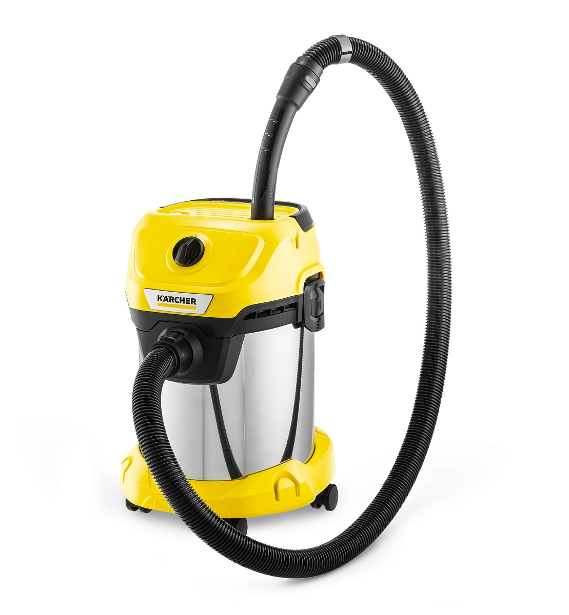 Пылесос Karcher WD 3 S V-19/4/20 1.628-141.0 (1000 Вт, мусоросборник 19 л, желтый/нерж.сталь)