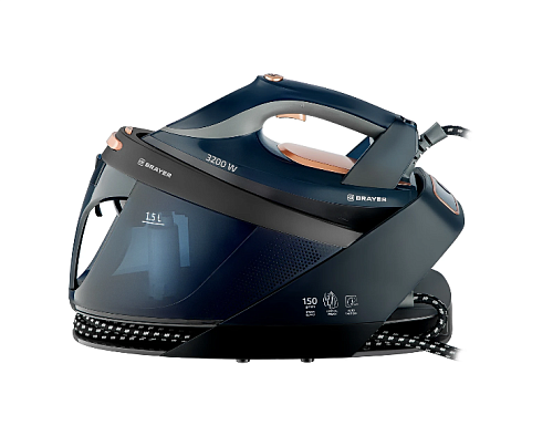 Парогенератор Brayer BR4157 (3200 Вт/ подача пара - 150 г/мин/ подошва - керамика)-0