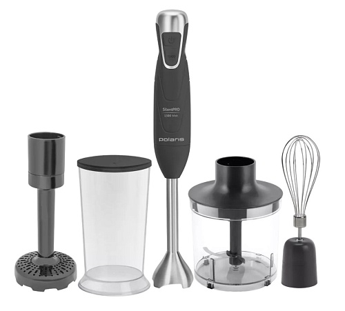Блендер Polaris PHB 1283 (1300 Вт / скоростей 2 / турборежим / венчик, измельчитель, стакан, пюре)-0