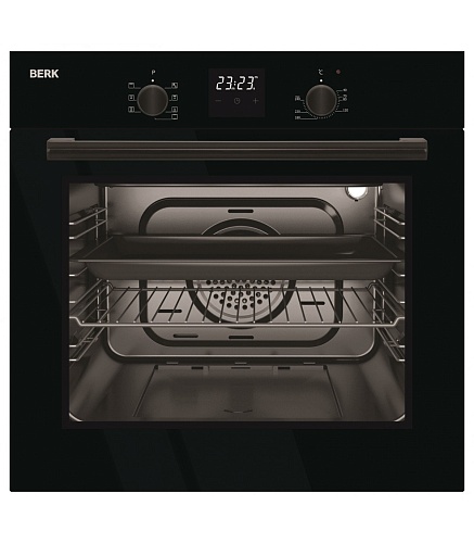 Духовой шкаф Berk BO763 EM BL/S (62 л / до 240 °C / Чёрный / съемные направляющие / А)-0