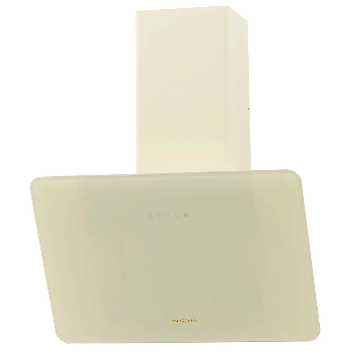 Вытяжка наклонная KRONA Liora 600 ivory S (780 м³/ч / 60 Вт / LED освещение 2x1 Вт / ширина - 59.6 см / Слоновая кость стекло)