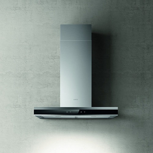 Вытяжка каминная Elica Adele BLIX/A/90 (1300 м³/ч / 277 Вт / LED освещение 1 x 7 Вт / ширина - 90 см / Нерж. сталь + чёрное стекло)-0