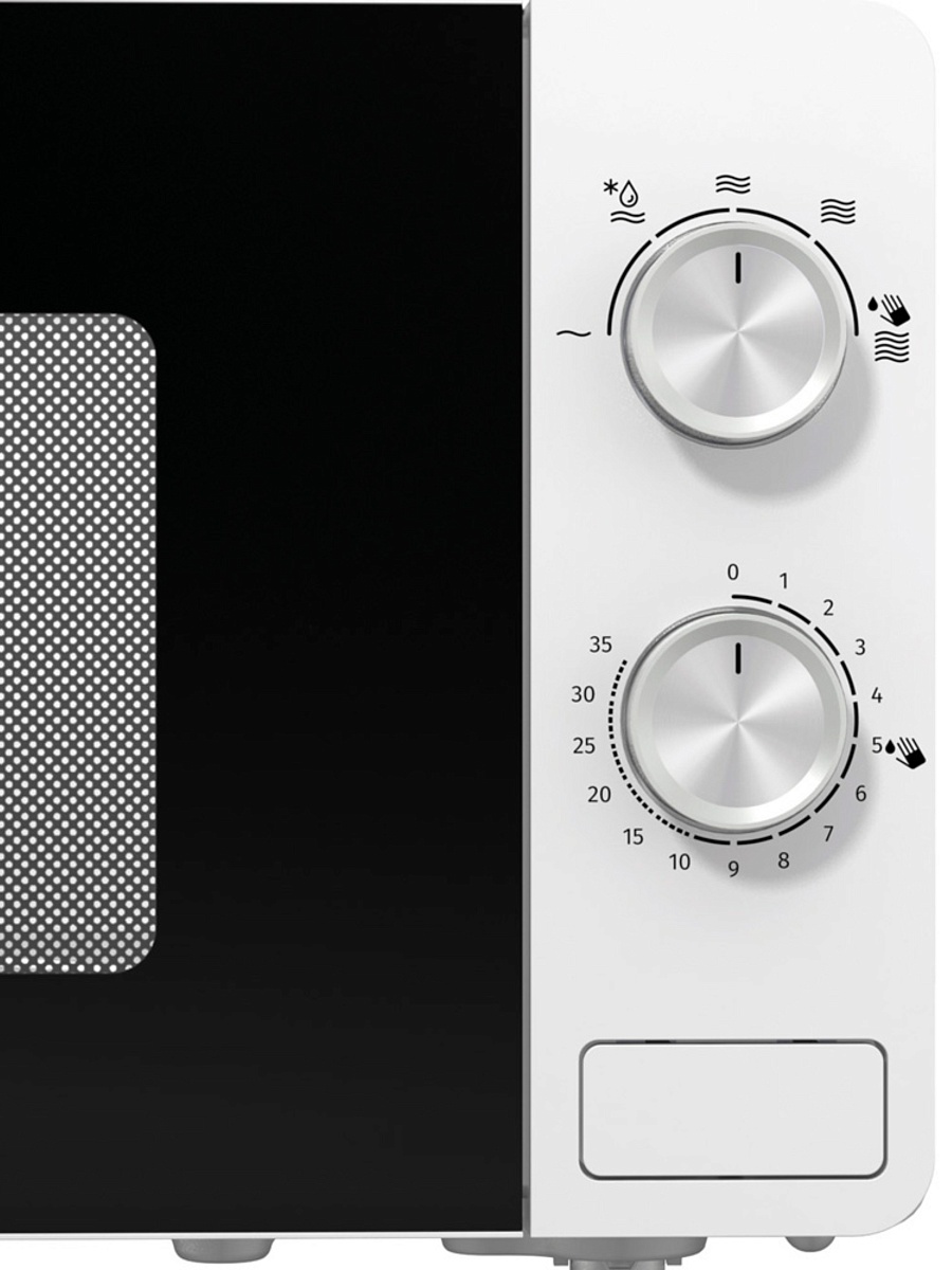 Микроволновая печь Gorenje MO20E1W (Essential / 20 л, 800 Вт, переключатели поворотный механизм, белый/черный)-0