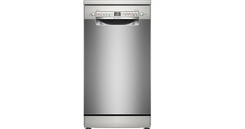 Машина посудомоечная отдельностоящая 45 см Bosch SPS2HKI42E (Serie2 / 10 комплектов / 2 полки / Расход воды - 8,9 л / HomeConnect / AntiFinger Silver)-0