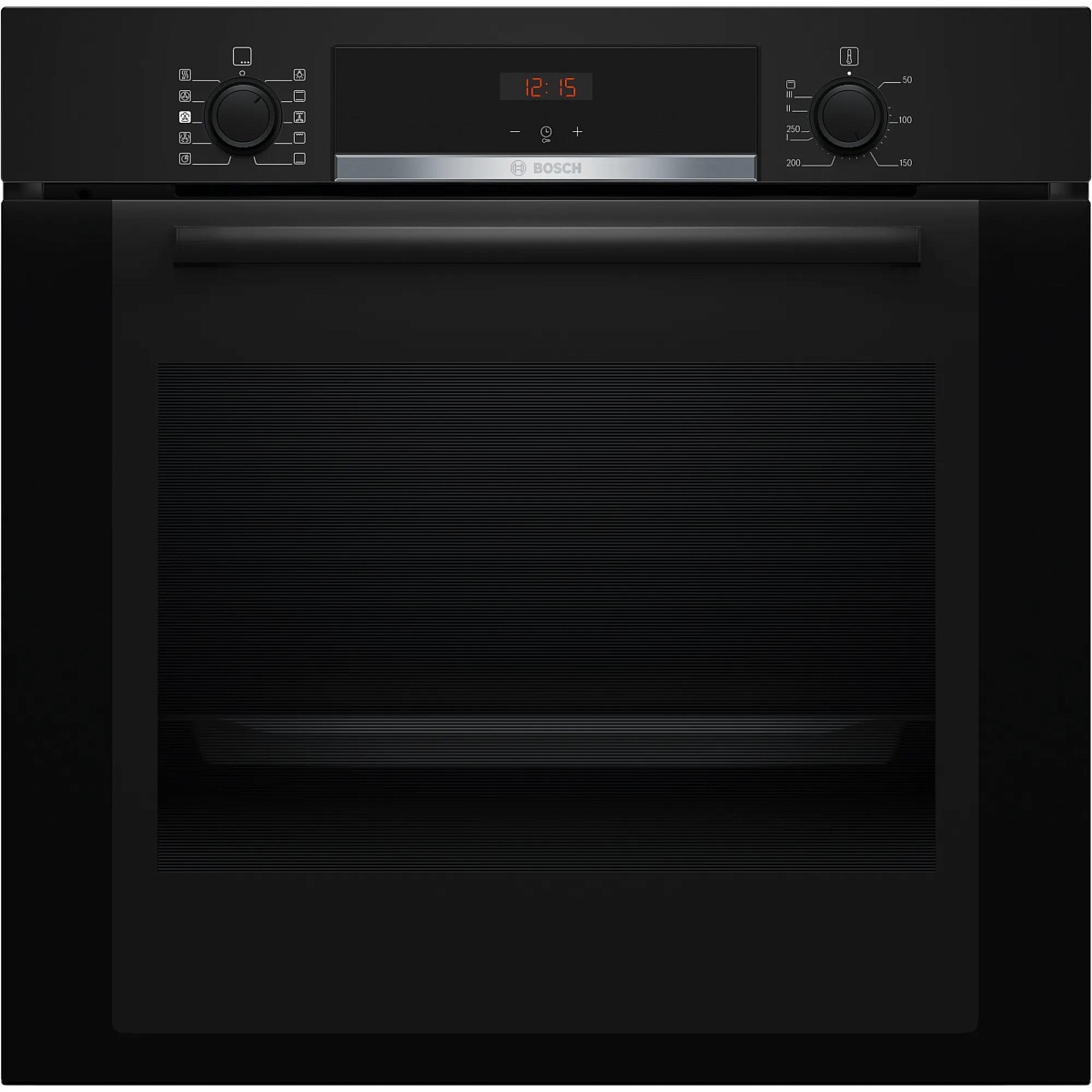 Духовой шкаф с добавлением пара Bosch HRA3340B0 (Serie 4 / 71 л / до 275 °C / Черное стекло / Гриль / Телескоп. напр. (x1) / A)-0