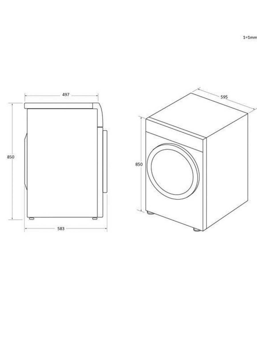 Стиральная машина Haier HW100-B14959U1 (I-Pro Series 5 / 57см / 10кг / 1400об / пар / Wi-Fi + Bluetooth / Direct Motion)
