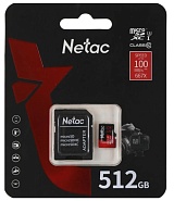 Память micro Secure Digital Card 256Gb class10 V30 UHS I U3 Netac / c адаптером SD /NT02P500PRO-256G-R/-999