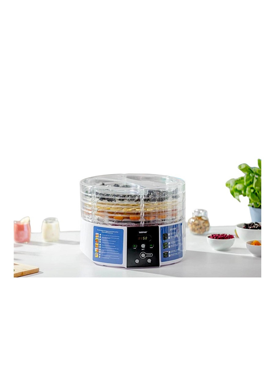 Сушилка для овощей Zelmer ZFD1005 (520 Вт, 40-70°C, 4 секций, регулировка температуры, дисплей, таймер)-0