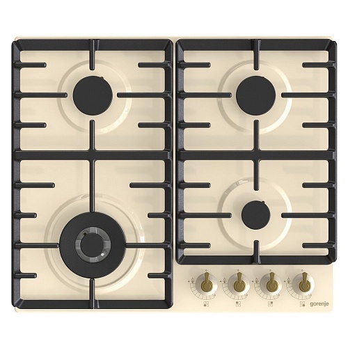 Поверхность газовая Gorenje GW642CLI (Classico / беж / эмаль / чугун / WOK)-1