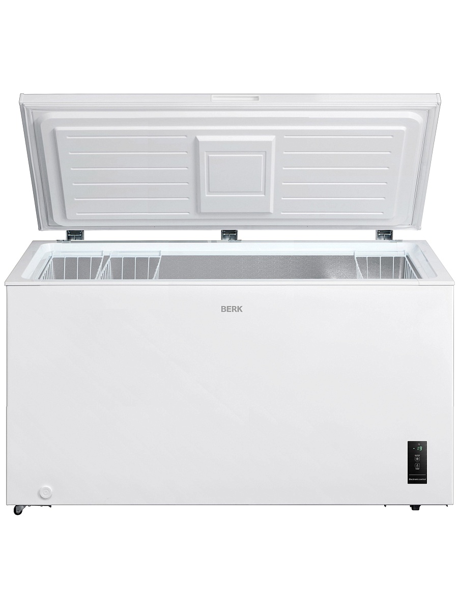 Морозильный ларь Berk BCF-418E W (Объем - 418 л / Высота - 82,5см / Ширина - 141,6 см / A++ / Белый / статическая система)