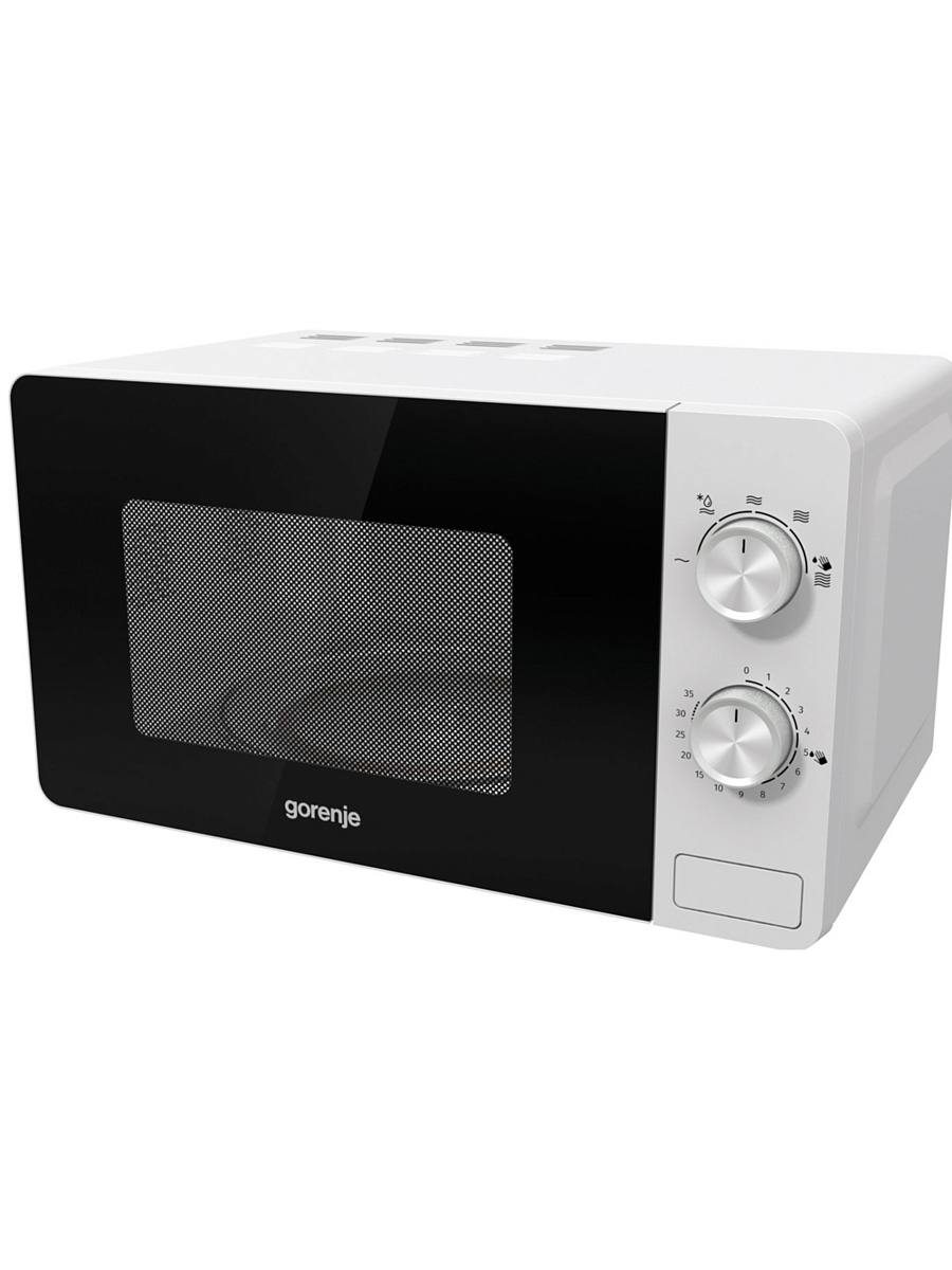 Микроволновая печь Gorenje MO20E1W (Essential / 20 л, 800 Вт, переключатели поворотный механизм, белый/черный)-1