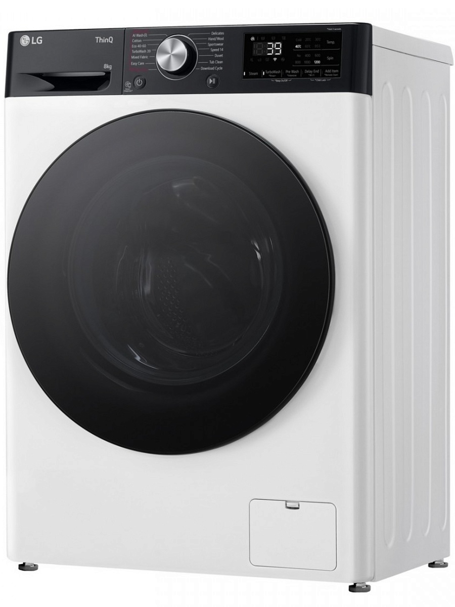 Стиральная машина LG F2WR708S2H (47.5см / 8кг / 1200об / пар / добавление белья / AI DD ™ / TurboWash™ 360˚ / Wi-Fi / Inverter Direct Drive / A+++)-2