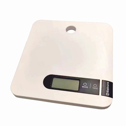 Весы кухонные Sakura SA-6051W (электронные/ платформа/ предел 5 кг/ точность 1 г/ тарокомпенсация)