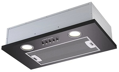 Вытяжка полновстраиваемая KRONA SELINA 600 black PB (715 м³/ч / 70 Вт / LED освещение 2x2 Вт/ ширина - 52 см / чёрная)-0