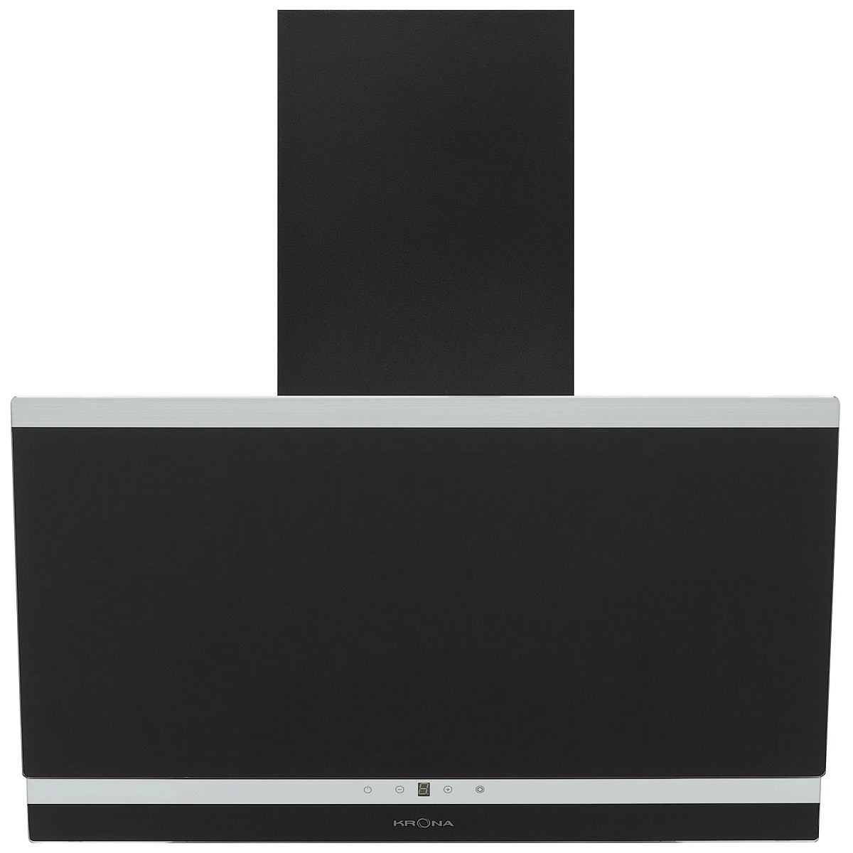 Вытяжка наклонная KRONA IRMA A 600 black S (1300 м³/ч / 210 Вт / LED освещение 2x1 Вт / ширина - 59.5 см / таймер / чёрное стекло)