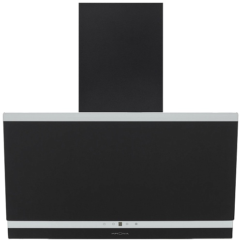 Вытяжка наклонная KRONA IRMA A 600 black S (1300 м³/ч / 210 Вт / LED освещение 2x1 Вт / ширина - 59.5 см / таймер / чёрное стекло)-0