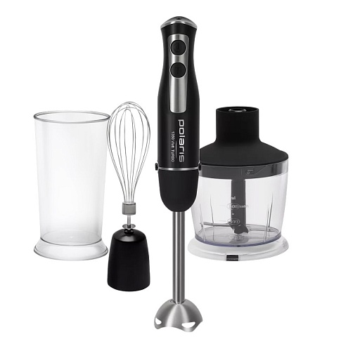 Блендер Polaris PHB 1397 (1350 Вт / скоростей 2 / турборежим / венчик, измельчитель, стакан / чёрный)-0