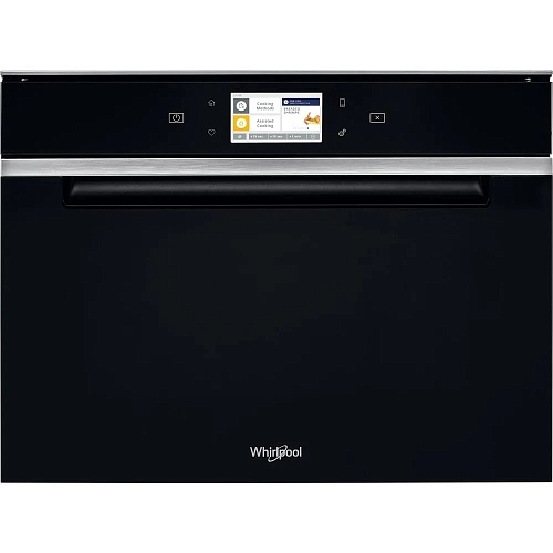 Микроволновая печь встраиваемая с паром Whirlpool W11I MW161 (Чёрная / 40 литров / ширина -59,5 см / 900 Вт /Гриль 1600 Вт / 6th SENSE/ Wi-Fi)-0