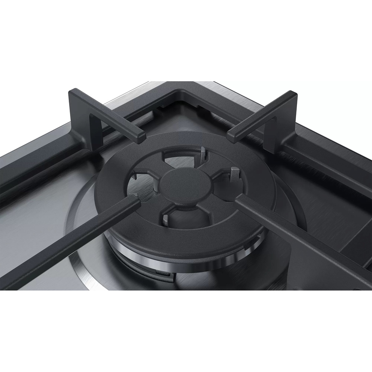 Поверхность газовая Bosch PGH6B5B90 (Serie4 / нерж / чугун / WOK)